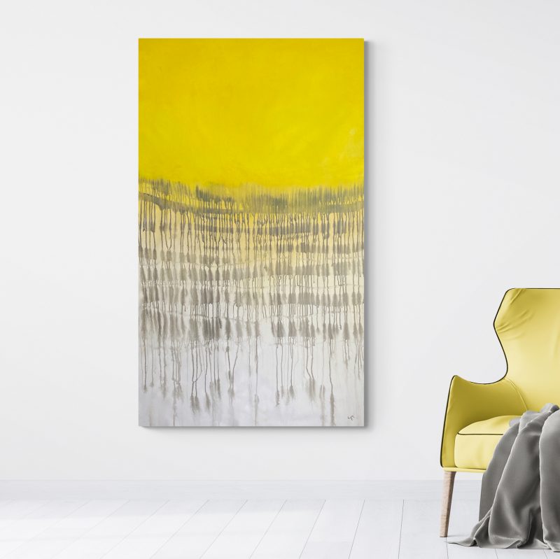 Imperfect Balance – Grey and Yellow