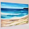 Marcoola Beach Songbird Designz Deborah Lang Abstract Beach Bay Beachscene Canvas Wall Art Contemporary Coastal Hamptons Style 4