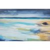 Stormy Day Abstract Bay Songbird Designz Deborah Lang Abstract Beach Bay Beachscene Timber Floating Frame Framed Canvas Wall Art Contemporary Coastal Hamptons Style 1b