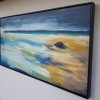 Stormy Day Abstract Bay Songbird Designz Deborah Lang Abstract Beach Bay Beachscene Timber Floating Frame Framed Canvas Wall Art Contemporary Coastal Hamptons Style 3