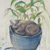 Sydney Artist Leni Kae Custom Cat Portrait Commission Art Gift