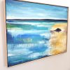 Washed Away Abstract Bay Songbird Designz Deborah Lang Abstract Beach Bay Beachscene Timber Floating Frame Framed Canvas Wall Art Contemporary Coastal Hamptons Style 3