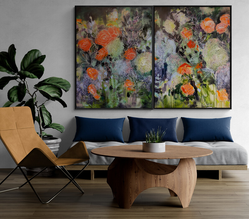 Floral Road (diptych)