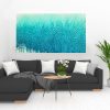 2. Living Room Interior Design Artist Leni Kae Through Trust And Truth Blue Abstract Landscape