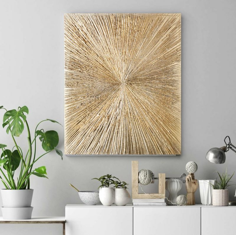 Gold Universe – small minimalist abstract