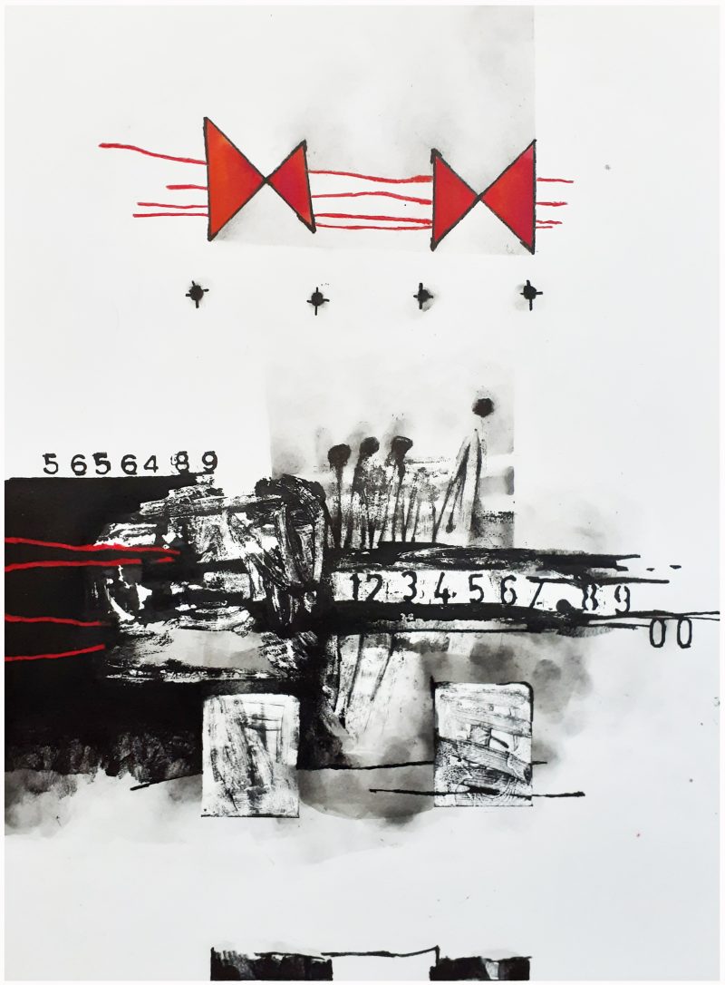 Composition No. 269 Four Red Triangles