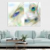 Peacock Feather Diptych Canvas Print Bernadette Meyers Art Lovers Australia