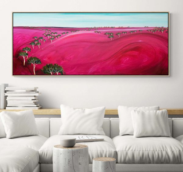 Tania Chanter Low Plains Blush Landscape Artwork