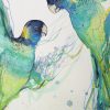 Closeup2 Sydney Artist Leni Kae Dance Of The Australian Ring Necks Watercolour Bird Painting