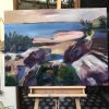 Seascape At Dusk Studio View