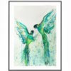 Sydney Bird Artist Leni Kae Australian Ringnecks Flying Framed Eg Interior Design Ideas