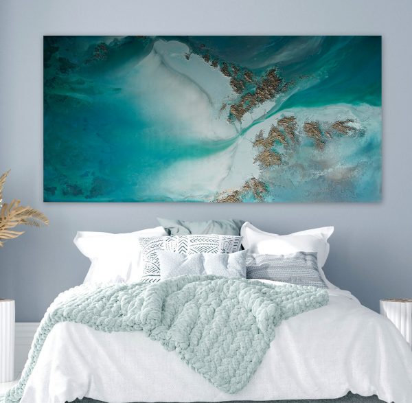 Teal Abstract Painting Petra Meikle De Vlas3