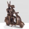Gillieandmarc Vespa Riders Bronze Statue Art Lovers Australia Front View
