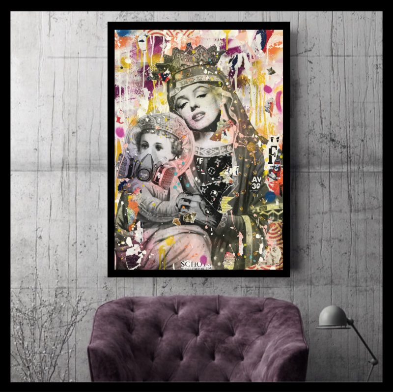 Modern Icon with Cats