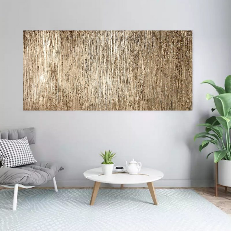 Tree Bark – gold abstract  minimalistic monochrome art