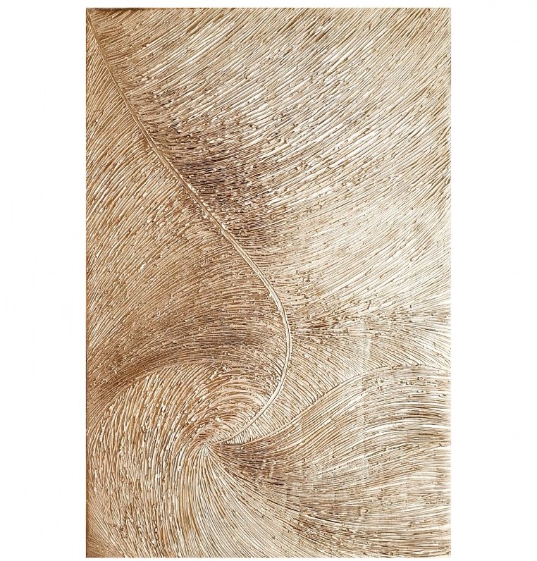 Gold Fern-minimalistic monochrome art