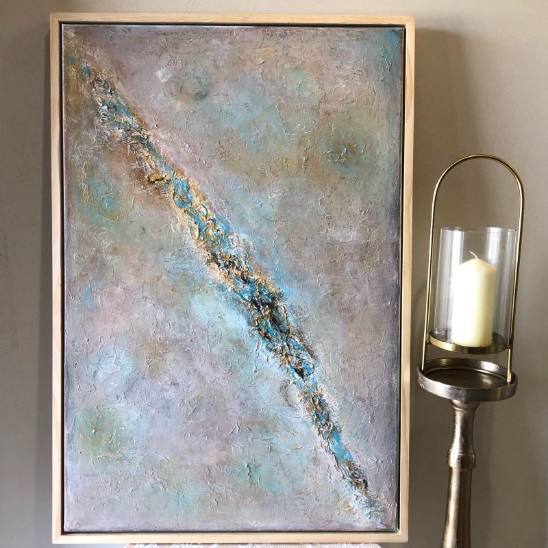 Dreamscape – textured abstract metallic painting