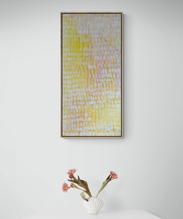 Colorful Flowers In Seashell Ceramic Vase