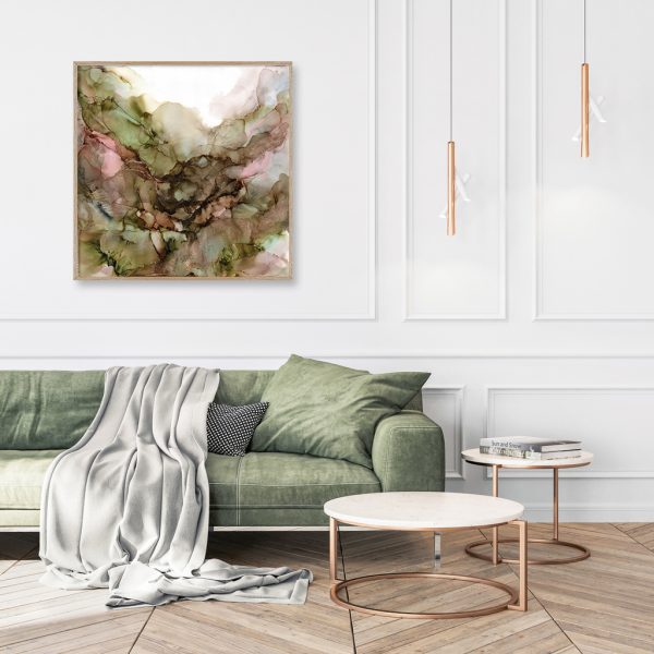 Stylish Living Room Interior Of Modern Apartment And Trendy Furniture, Plants And Elegant Accessories