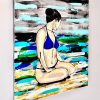 Blue Bikini 2 Songbird Designz Deborah Lang Woman In Bikini Abstract Beach Ocean Oceanscape Tropical North Qld Canvas Wall Art Contemporary Coastal Hamptons Style 3