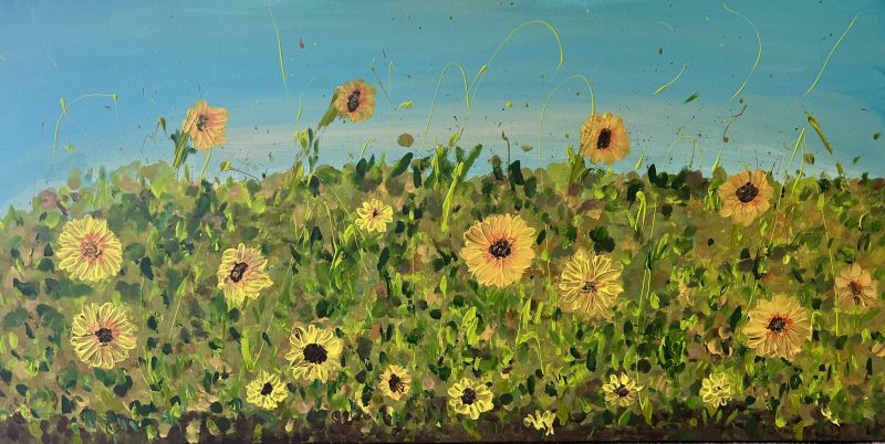 Here comes the Sun- Sunflowers painting