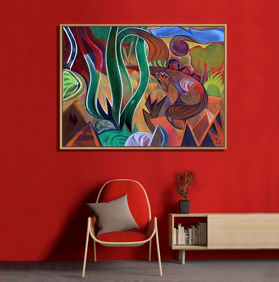 @ 'fires' Red Interior With Chair