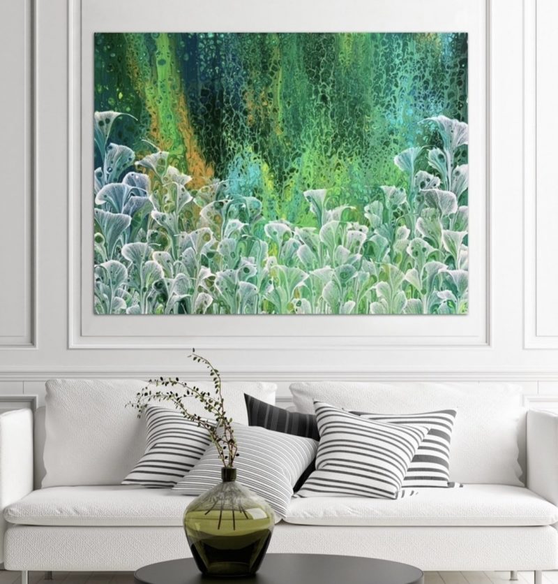 Lilies by the forest