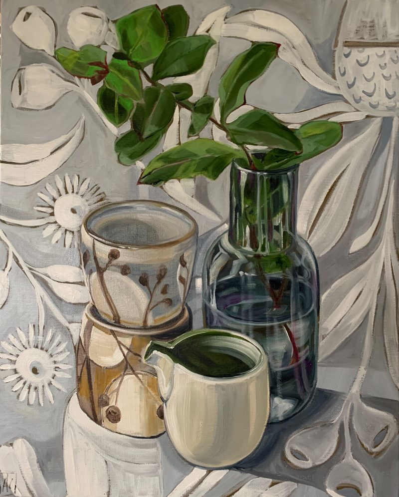 Japanese Stoneware and Denby Gum leaves