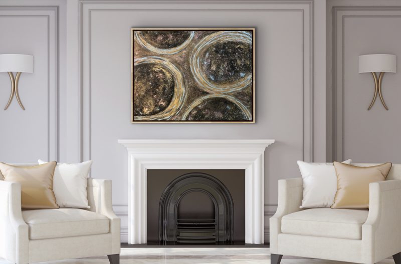 Leela -textured abstract metallic art