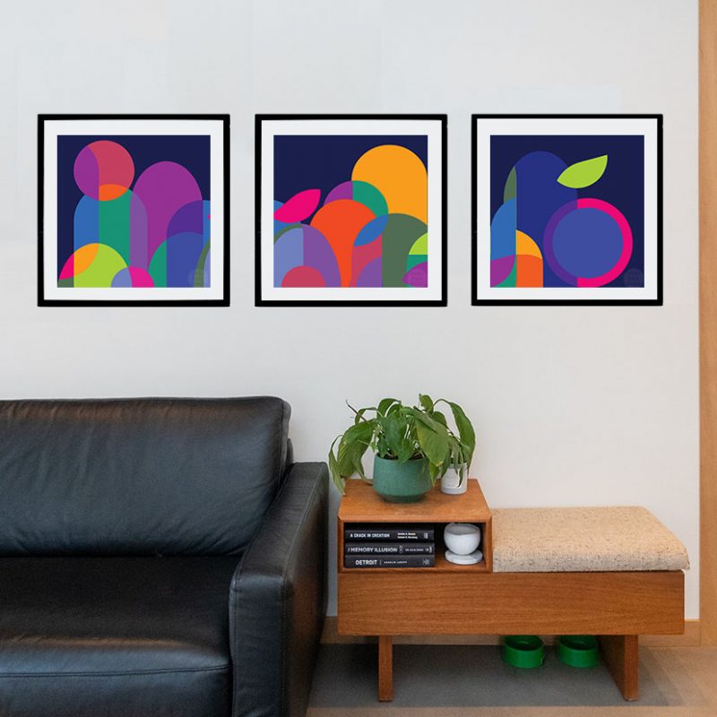 Community Garden Triptych – Ltd Ed Modernist Print