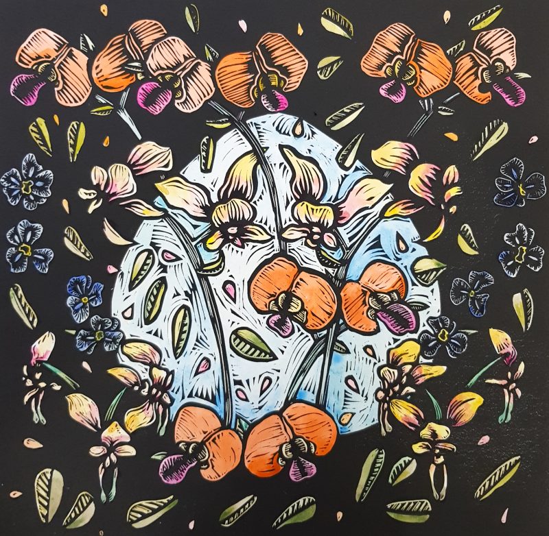 Donkey Orchid and Flame Pea Ltd Ed Print