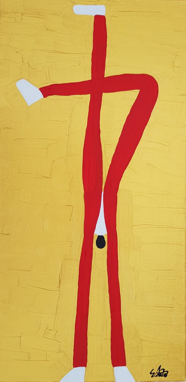 Handstand 2020 Acrylic On Canvas 30.5w X 61h X 1.2d
