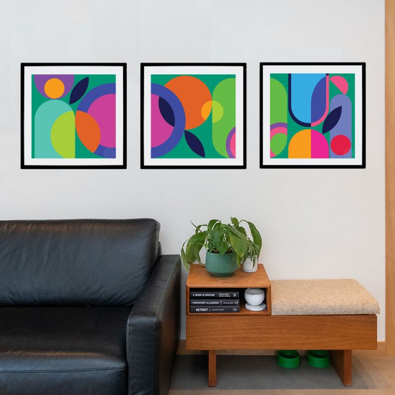 Plant Party Triptych – Ltd Ed Modernist Print