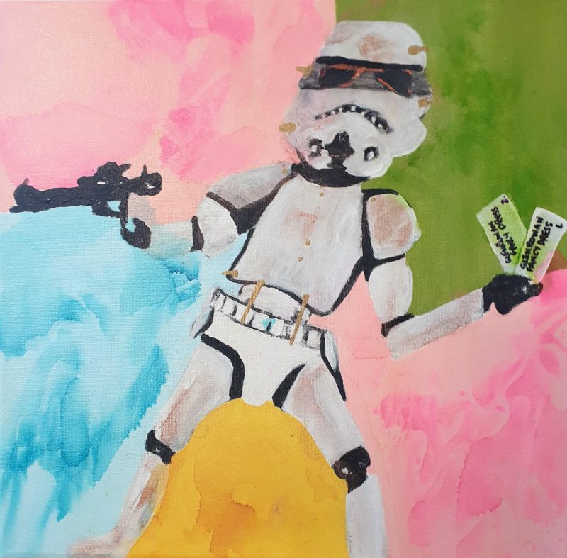 Stormtroopin Ned at the Glenrowan fancy dress