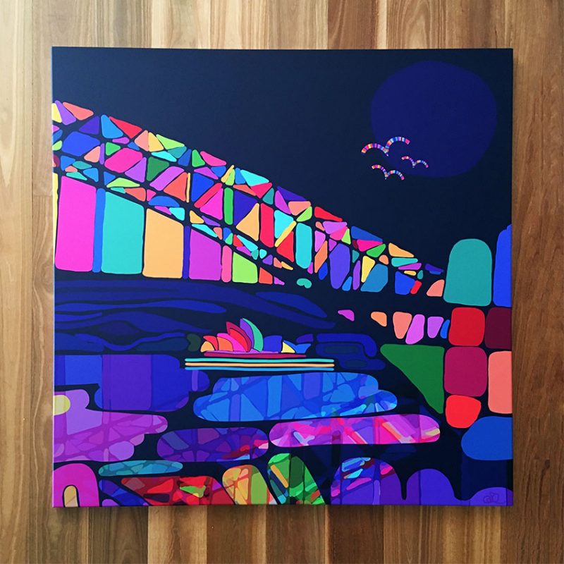 Sydney Harbour Sunset – Ltd Ed Canvas Print (Iconic series)