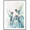 Flight Of The Swallows Framed Watercolour Art By Sydney Artist Leni Kae