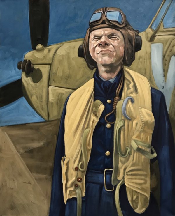 Spitfire Pilot 60cm X 76cm