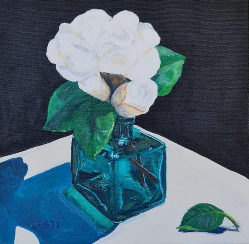 Green Glass Camellia