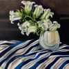 Alicia Cornwell White Bell Flowers And Studio Stripes