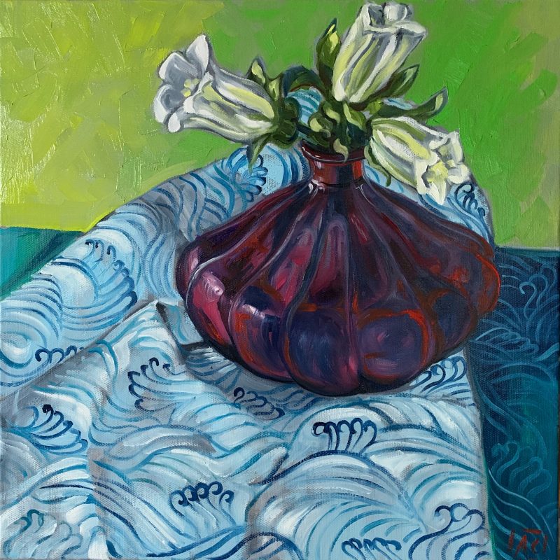 Blue Waves and Bell Flowers