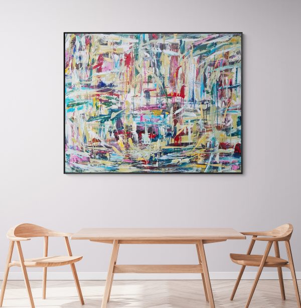 Bright Dining Room With Wooden Table And Chairs