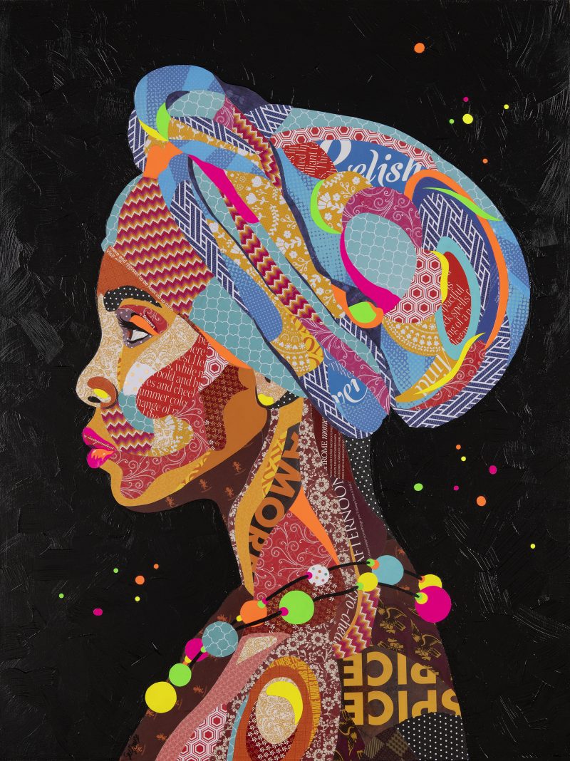 Nzuri (Beautiful) African Woman – Original Collage