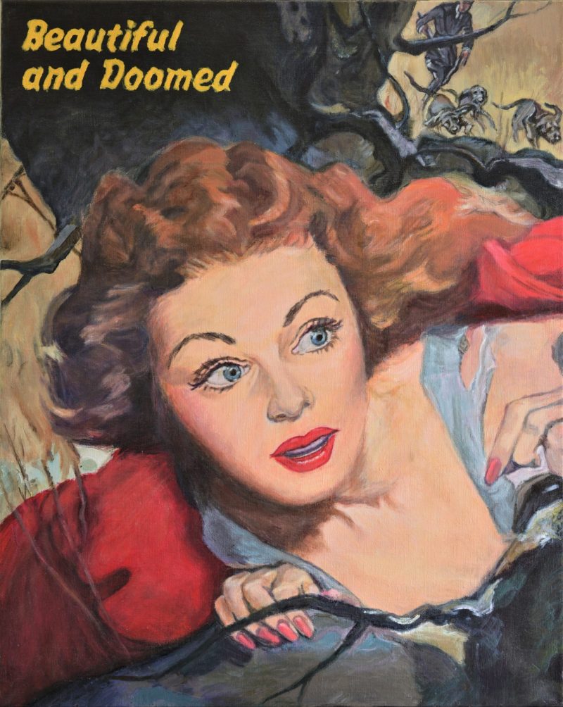 Tess – original pulp detective magazine cover art