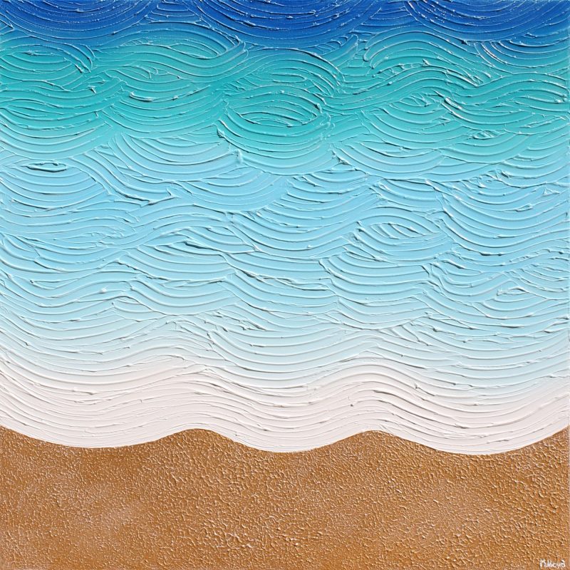 Beach Daze textured abstract – SOLD