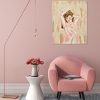Interior With Pink Chair And Stylish Floor Lamp