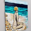 Nudey Beach 1 Songbird Designz Deborah Lang Abstract Beach Ocean Oceanscape Rocks Nudey Beach Tropical North Qld Canvas Wall Art Contemporary Coastal Hamptons Style 3