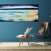 Stormy Bay Songbird Designz Deborah Lang Beachscene Timber Floating Frame Canvas Coastal Hamptons Style 2