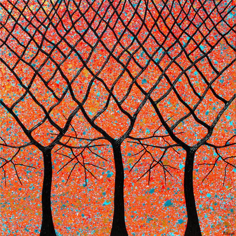 Trees – Sunset Outback Australia textured abstract – SOLD