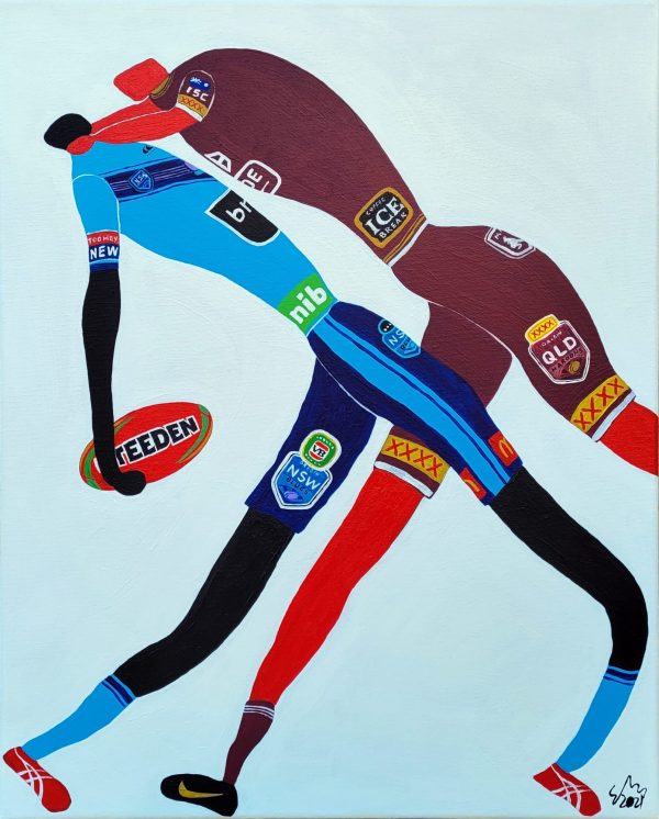 Battle Of Origin 2021 Acrylic On Canvas 40.6cm X 50.8cm X 1.5cm