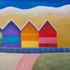 Boho Beach Huts 24x36 Closeup3